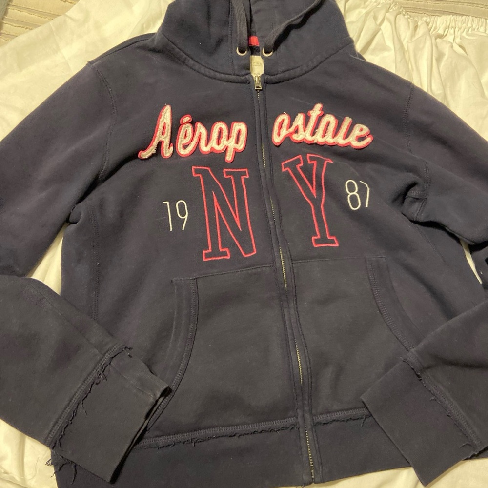 Aeropostale Dark Blue Full-Zip Sweatshirt